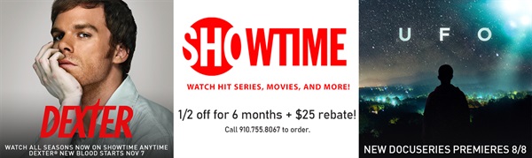 Showtime - half off for 6 months + $25 rebate!